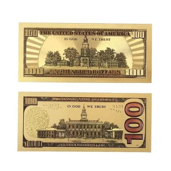 Gold Plated $100 Dollar Bill For Manifesting Abundance - Image 3