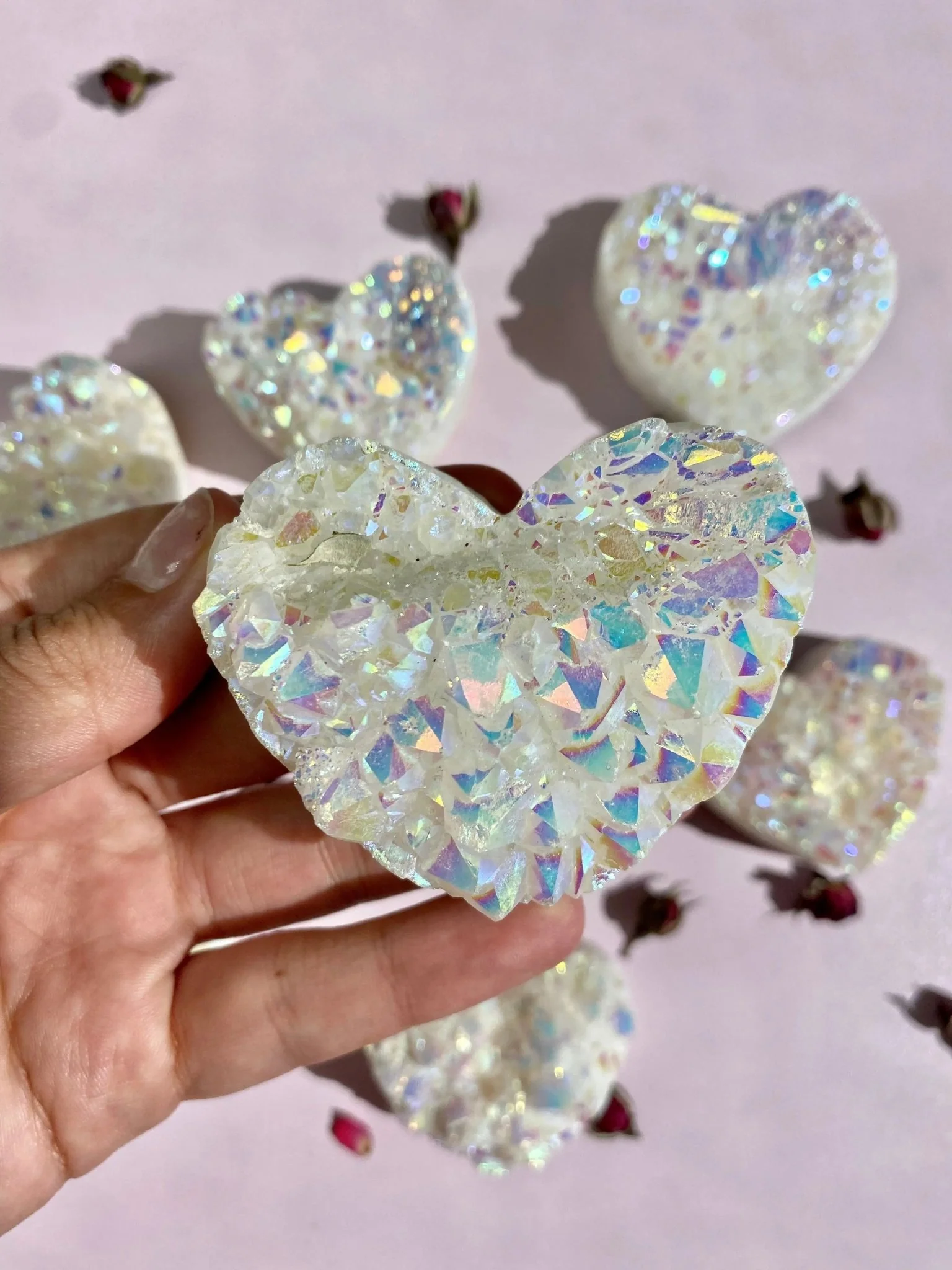 Angel Aura Quartz Hearts For Heavenly Guidance & Love - Image 3