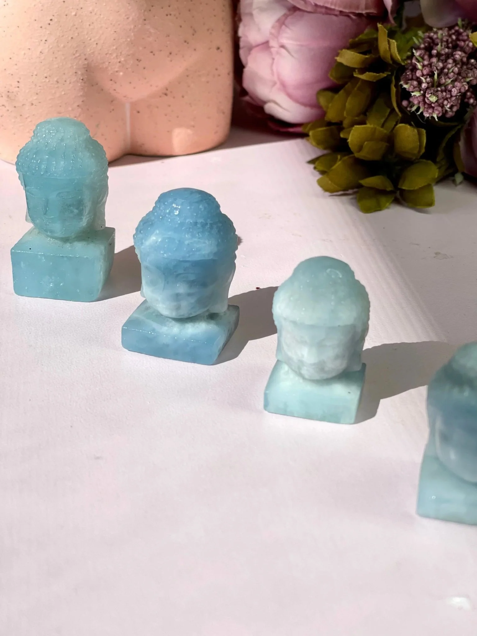 Pure Aquamarine Buddha Heads - Image 3