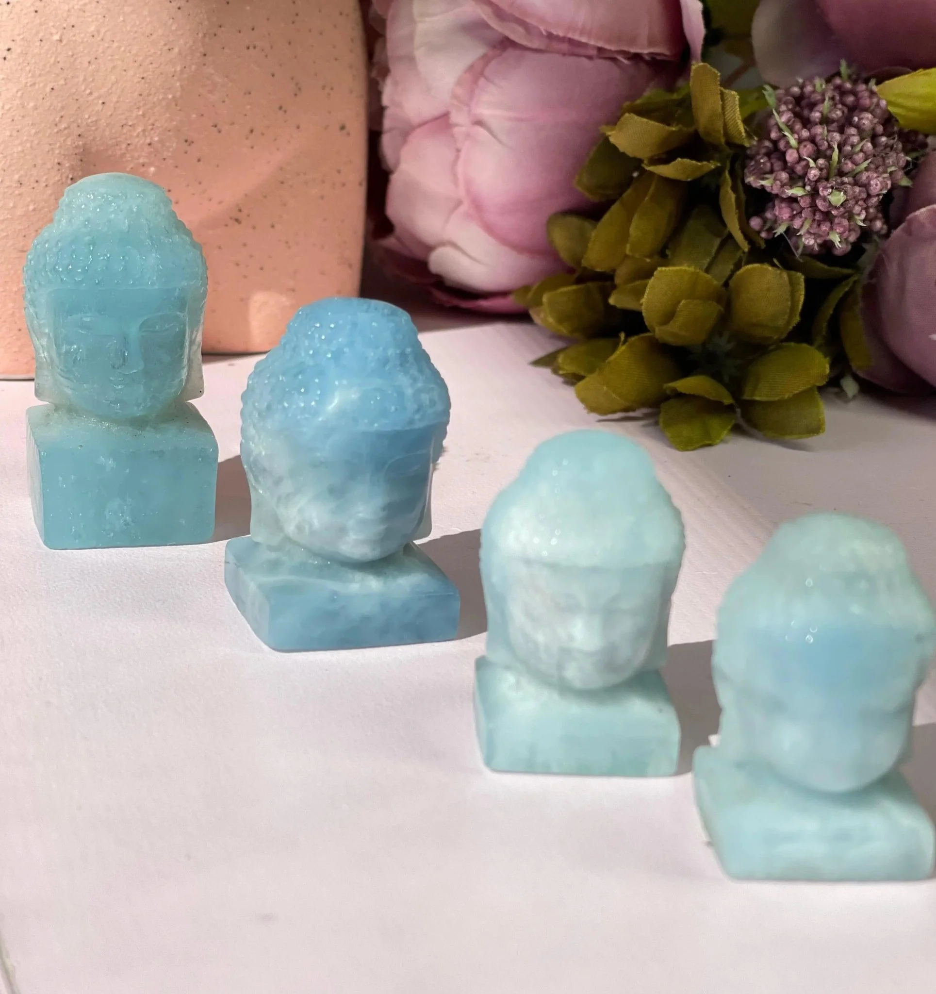 Pure Aquamarine Buddha Heads - Image 5
