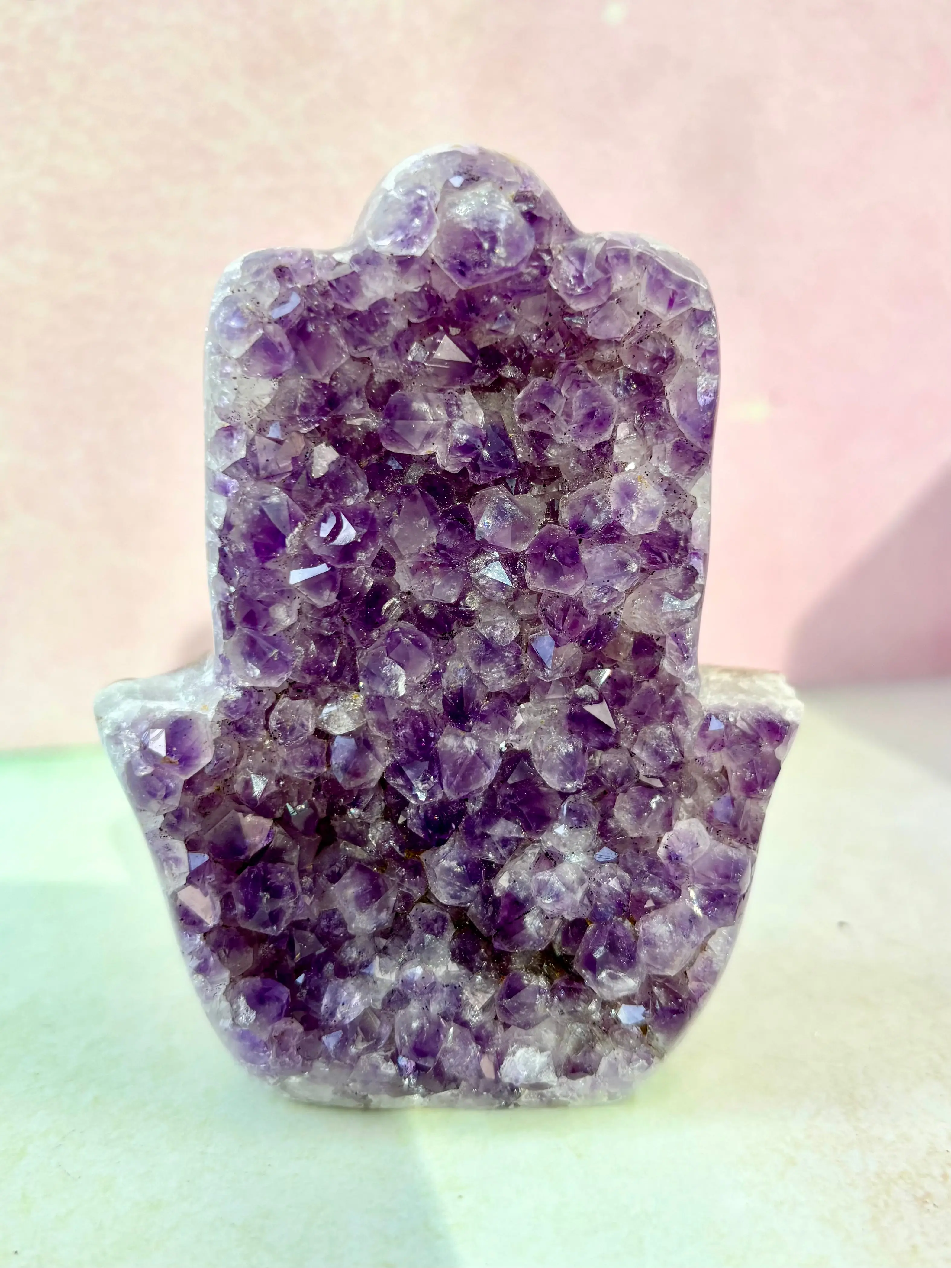Crystalline Amethyst Hamsa Hand - Image 4