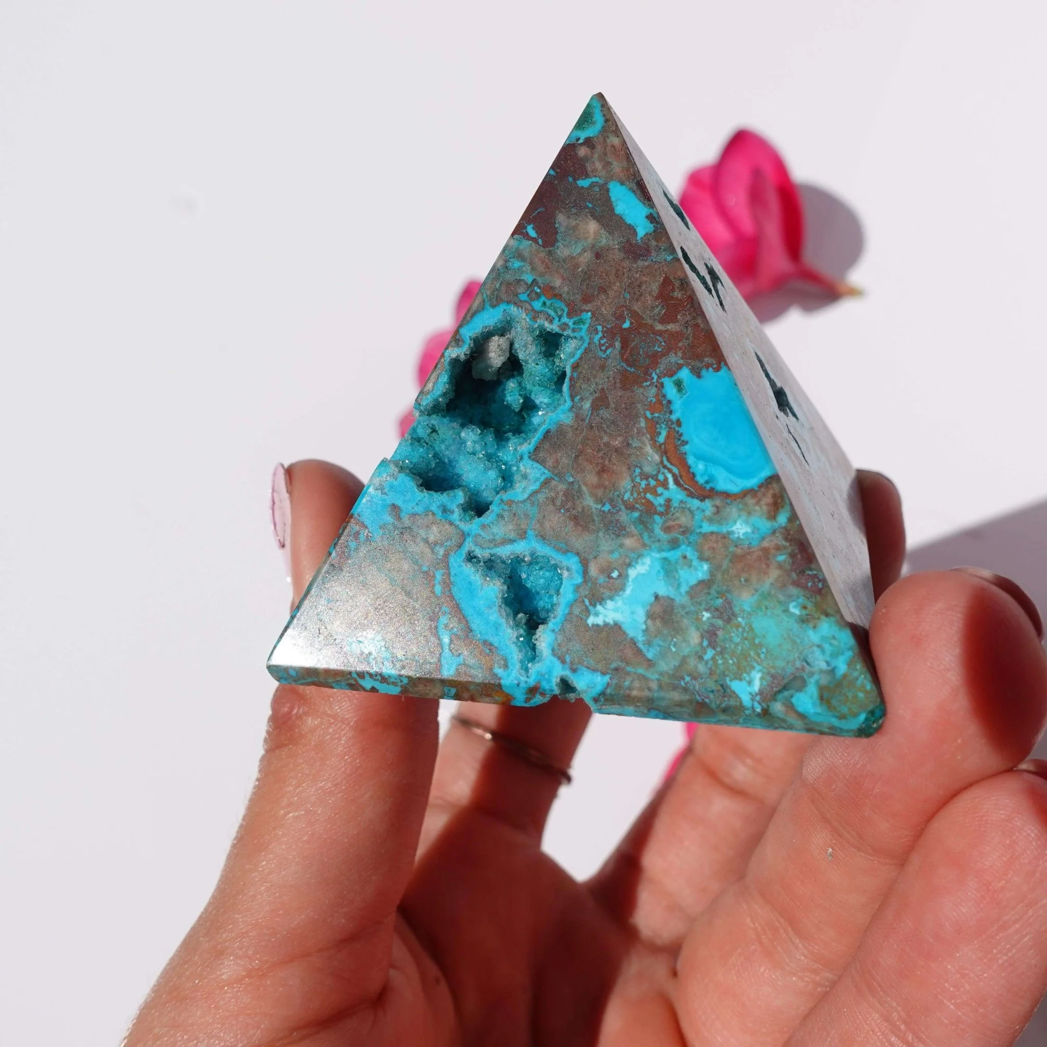 Druzy Chrysocolla Pyramids - Image 4