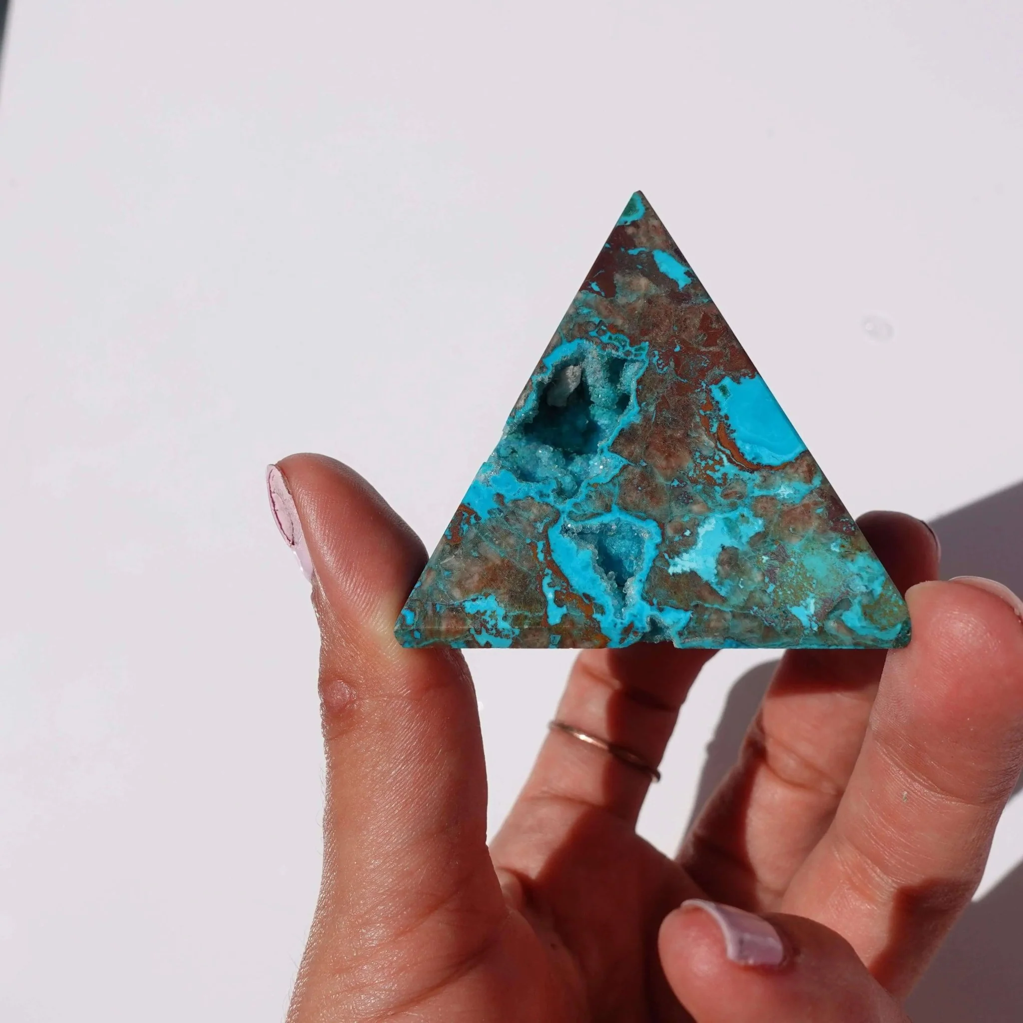 Druzy Chrysocolla Pyramids - Image 5