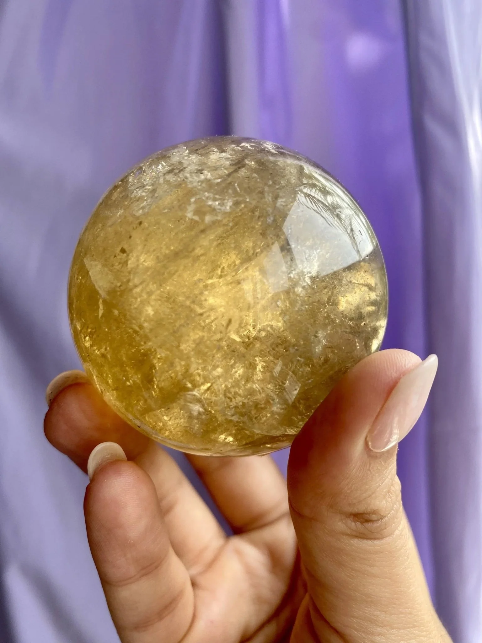 High Quality Champagne Citrine Spheres For Abundance - Image 4