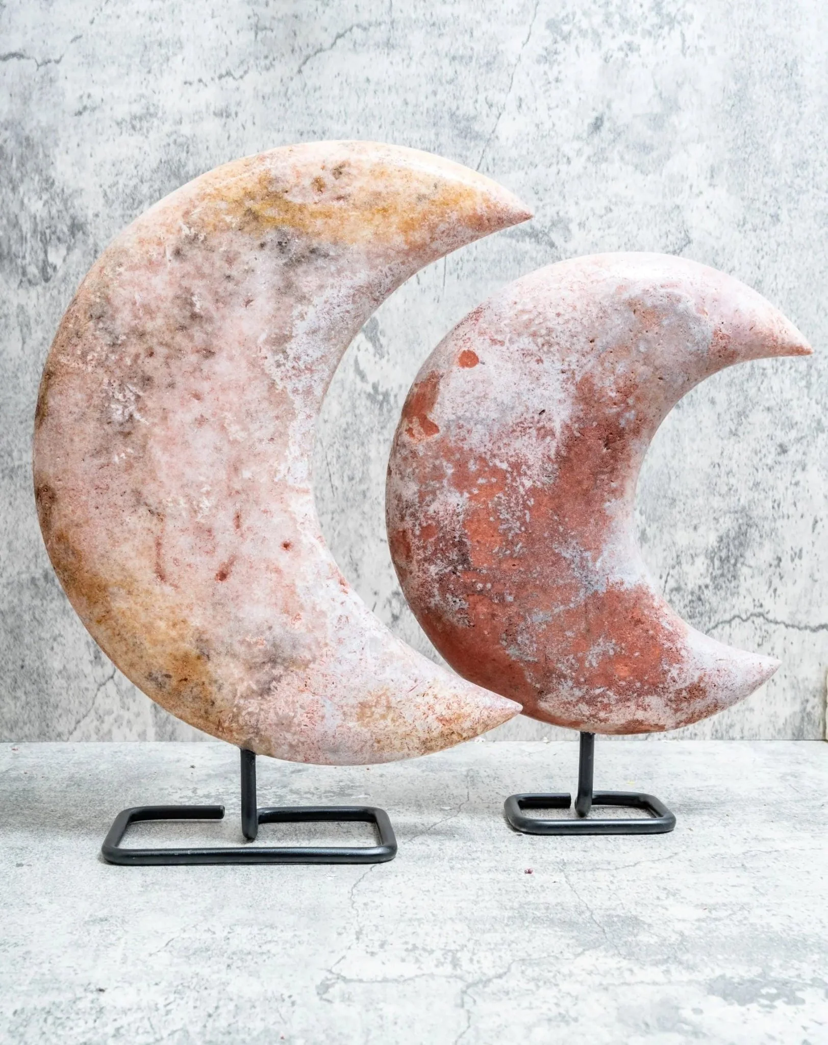 Large Pink Amethyst Moon on Stand (8.77 lbs) - Image 3