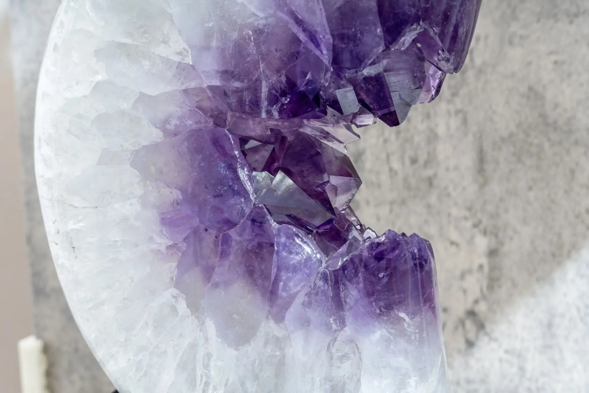 Large Polished Amethyst Quartz Moon - Image 3