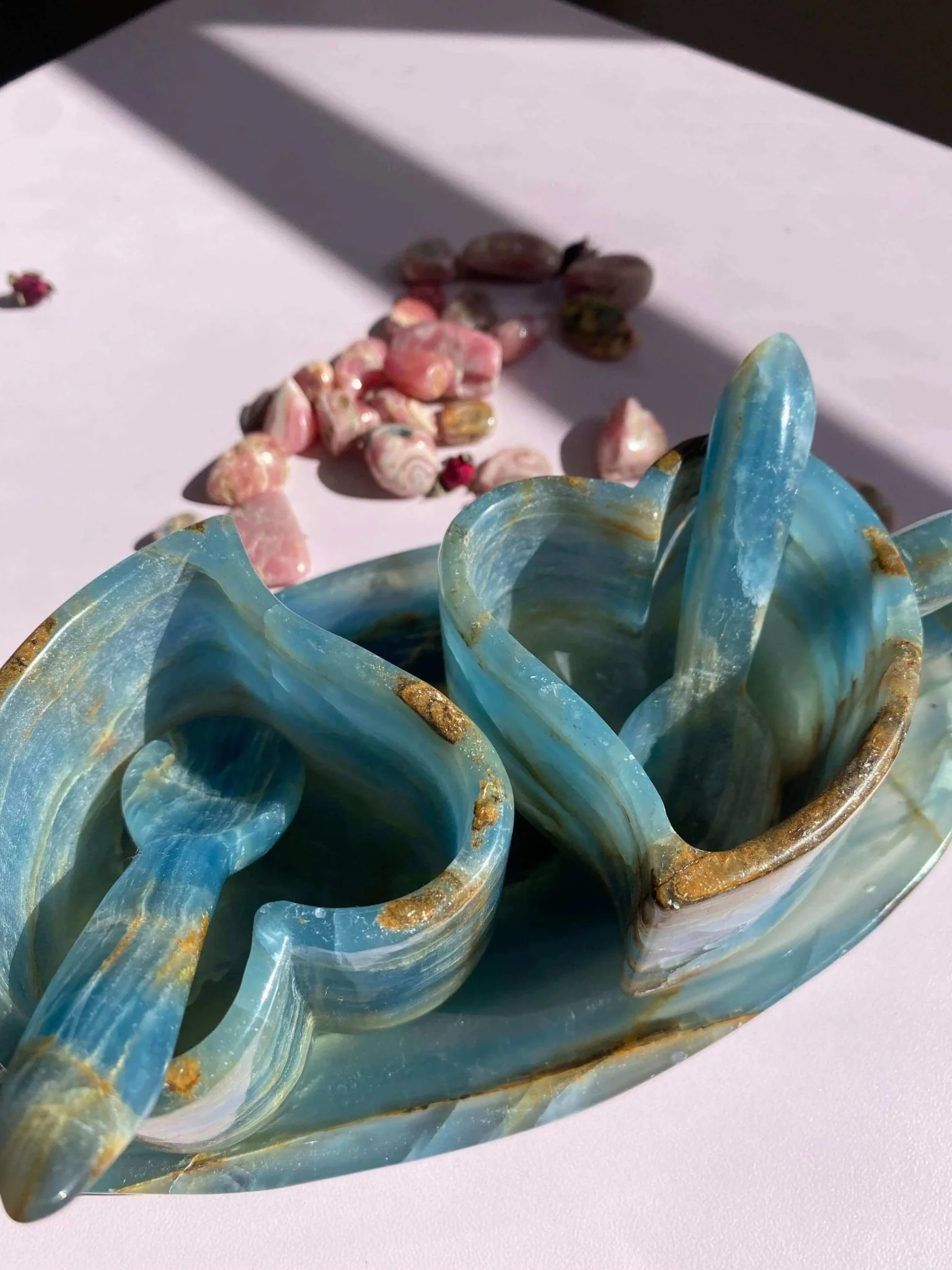Lemurian Calcite (Blue Onyx) Tea Cups Set - Image 10