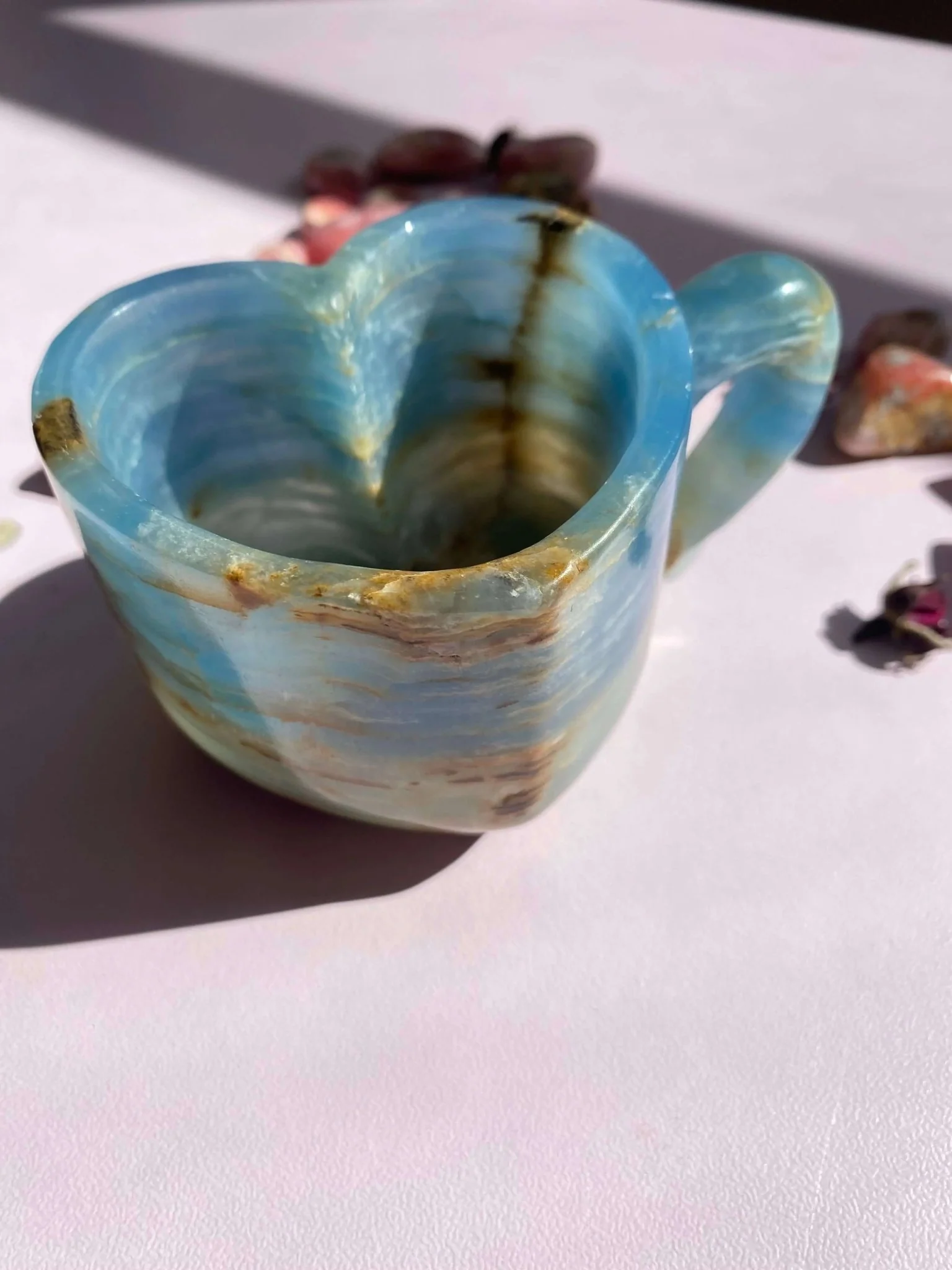 Lemurian Calcite (Blue Onyx) Tea Cups Set - Image 7