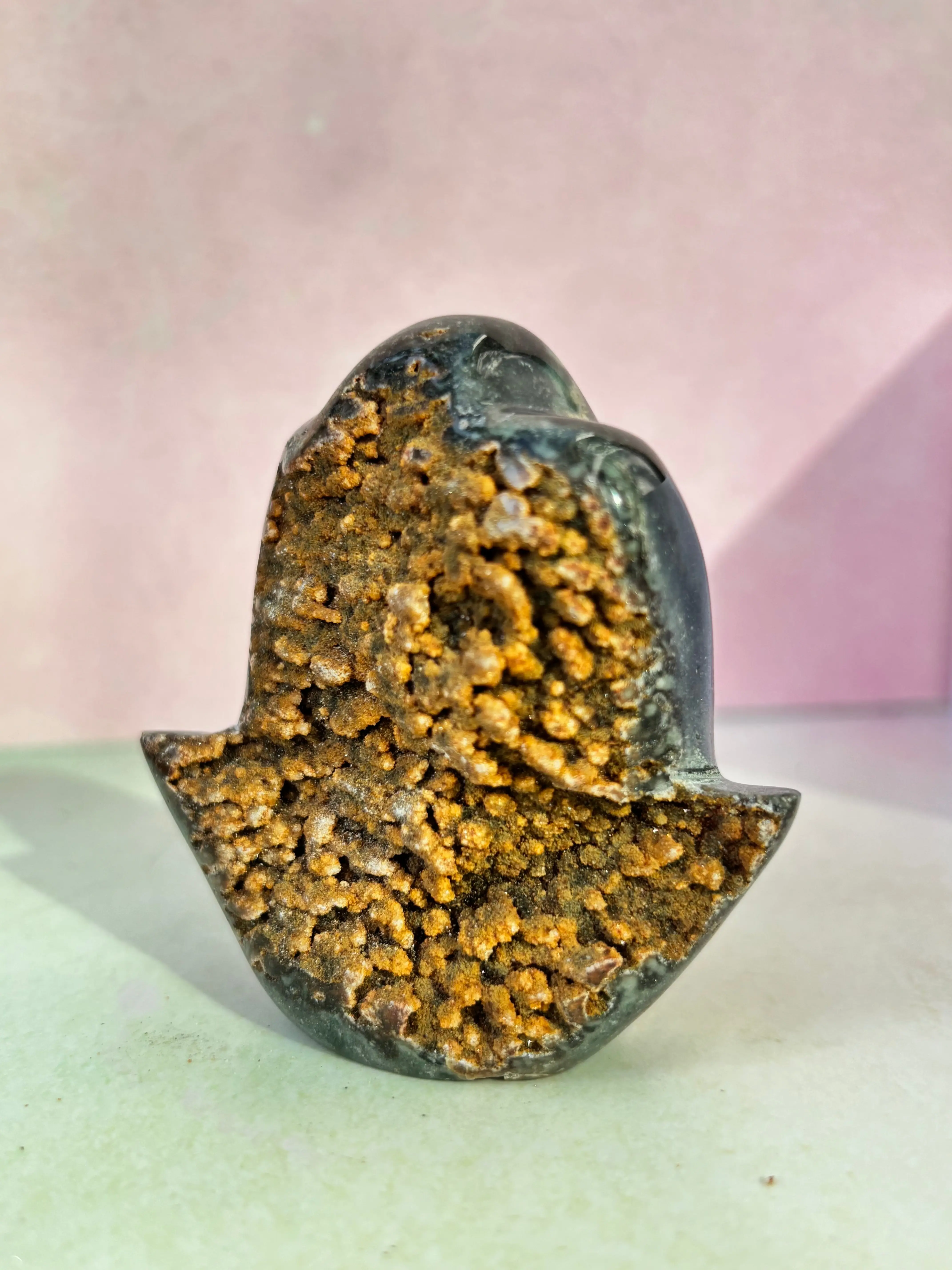 Orange Druzy Amethyst Hamsa Hand - Image 4
