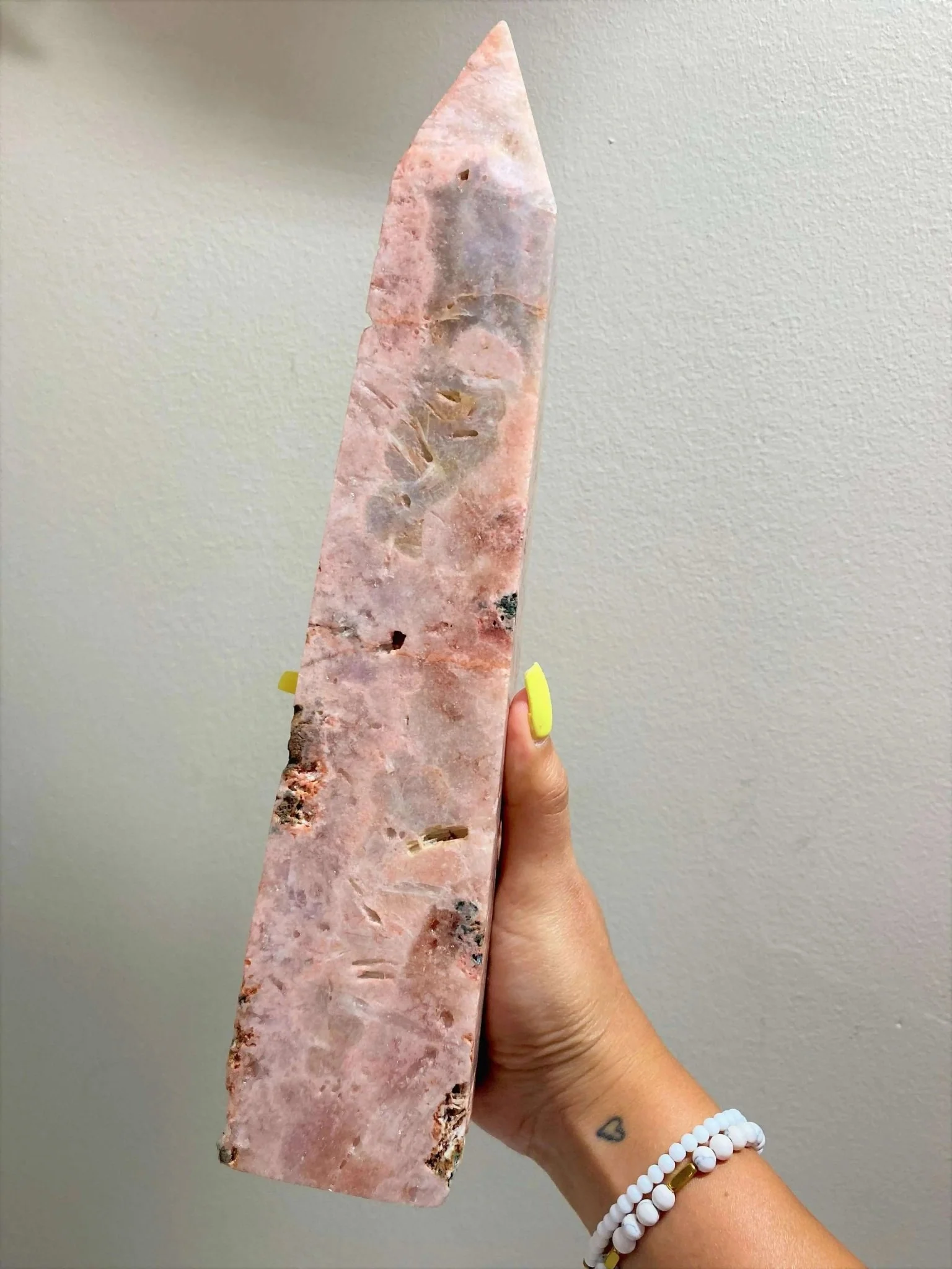 13" Pink Amethyst Tower - Image 5