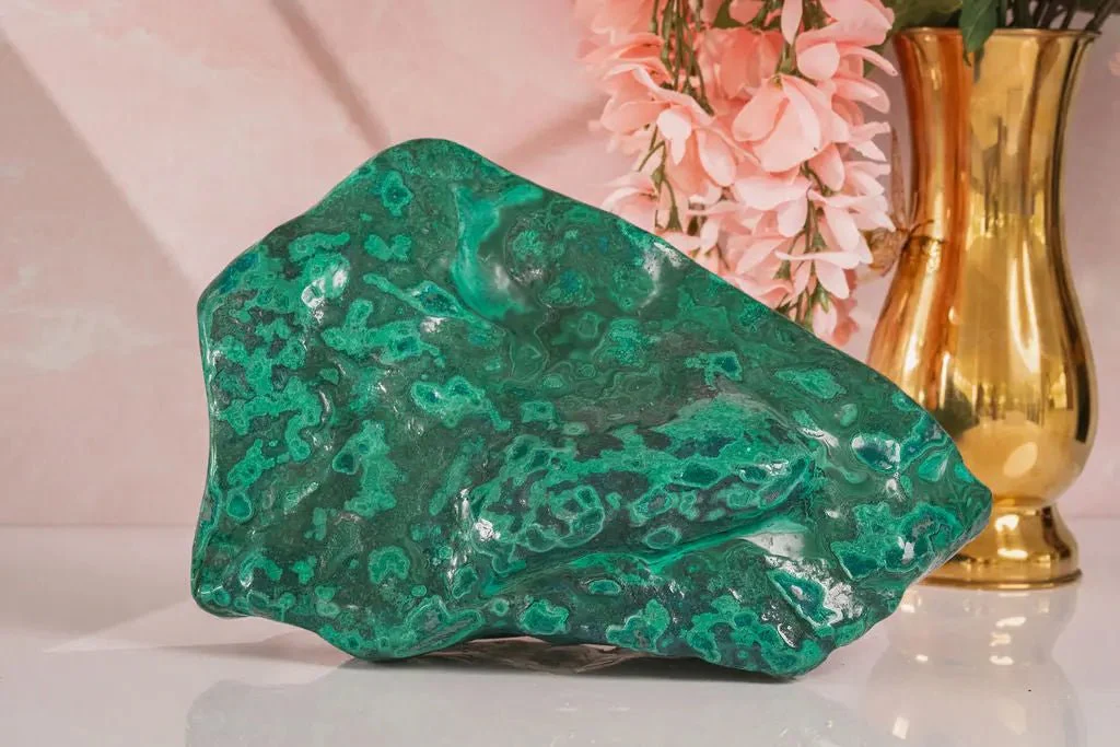 Rare Natural Green Malachite with Blue Chrysocolla Freeform from Congo 9.8 lbs - Image 5